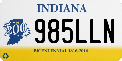 IN license plate 985LLN