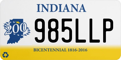 IN license plate 985LLP