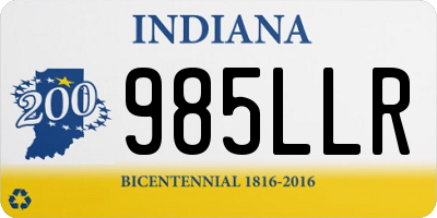 IN license plate 985LLR