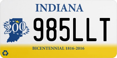 IN license plate 985LLT