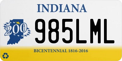 IN license plate 985LML