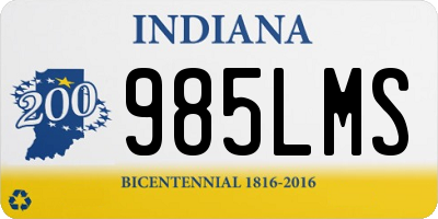 IN license plate 985LMS