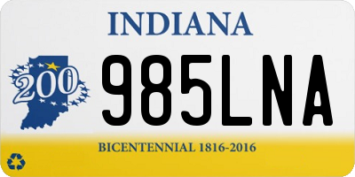 IN license plate 985LNA