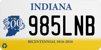 IN license plate 985LNB