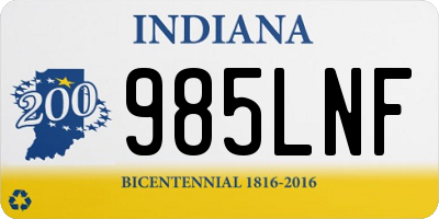 IN license plate 985LNF