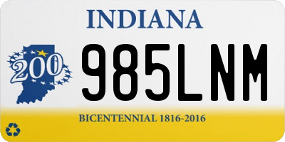 IN license plate 985LNM