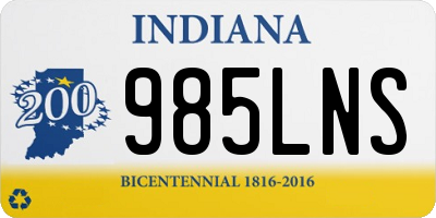 IN license plate 985LNS