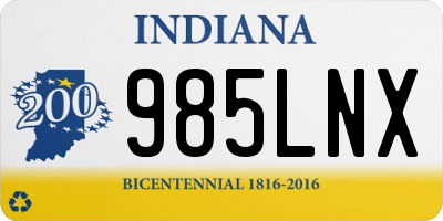 IN license plate 985LNX