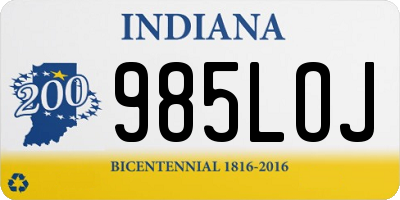 IN license plate 985LOJ