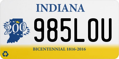 IN license plate 985LOU