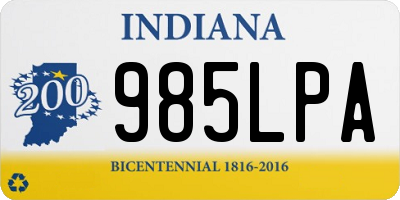 IN license plate 985LPA