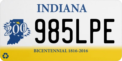 IN license plate 985LPE