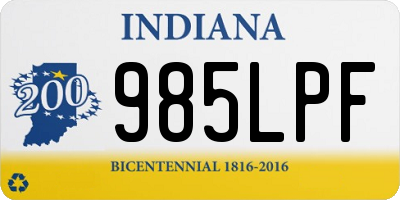 IN license plate 985LPF