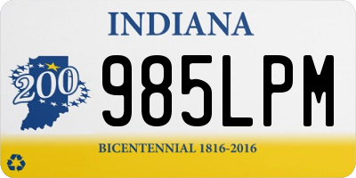 IN license plate 985LPM