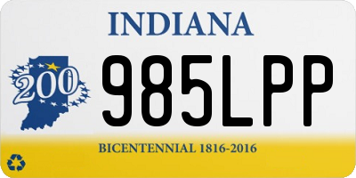 IN license plate 985LPP
