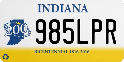 IN license plate 985LPR