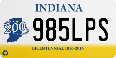 IN license plate 985LPS