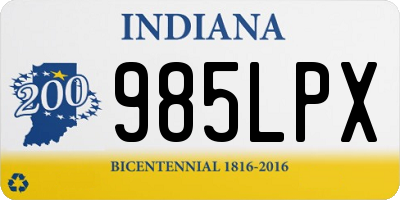 IN license plate 985LPX