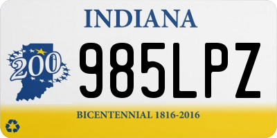 IN license plate 985LPZ