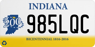 IN license plate 985LQC