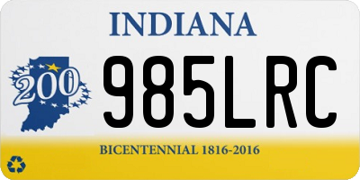 IN license plate 985LRC