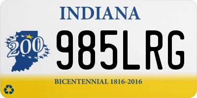 IN license plate 985LRG