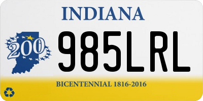 IN license plate 985LRL