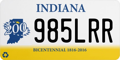 IN license plate 985LRR