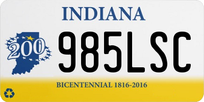 IN license plate 985LSC