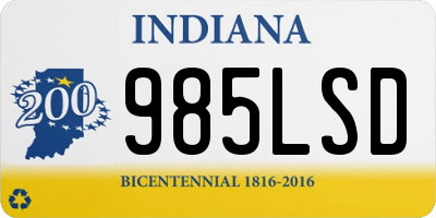 IN license plate 985LSD