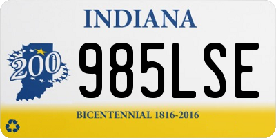 IN license plate 985LSE