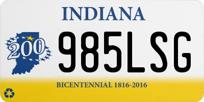IN license plate 985LSG