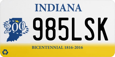 IN license plate 985LSK