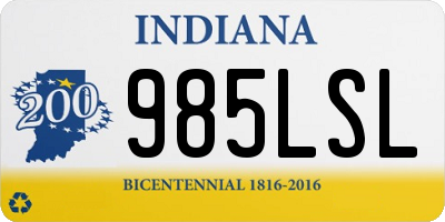 IN license plate 985LSL