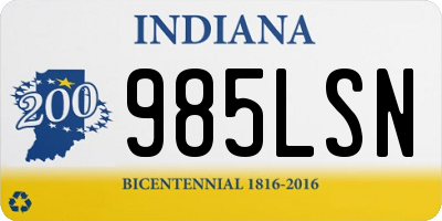 IN license plate 985LSN