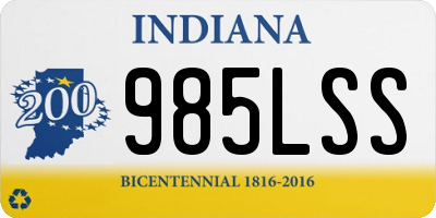 IN license plate 985LSS