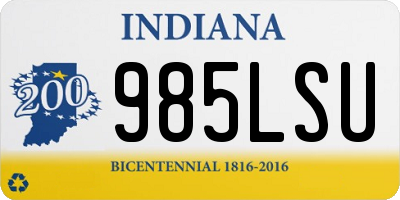 IN license plate 985LSU