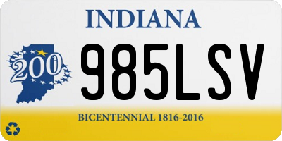 IN license plate 985LSV