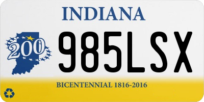 IN license plate 985LSX