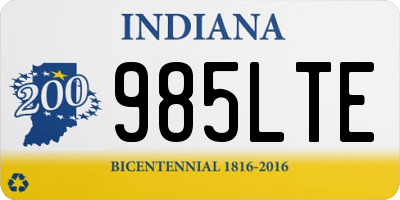 IN license plate 985LTE