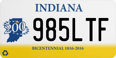 IN license plate 985LTF