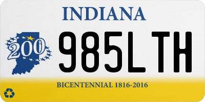 IN license plate 985LTH