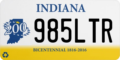 IN license plate 985LTR