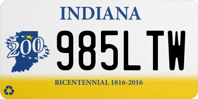 IN license plate 985LTW