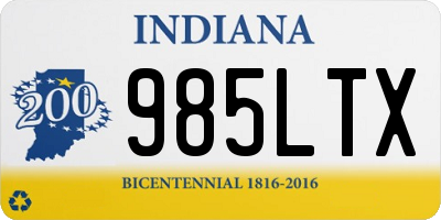 IN license plate 985LTX