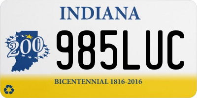 IN license plate 985LUC