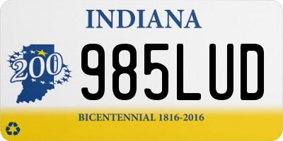 IN license plate 985LUD