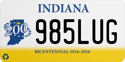 IN license plate 985LUG
