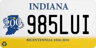 IN license plate 985LUI