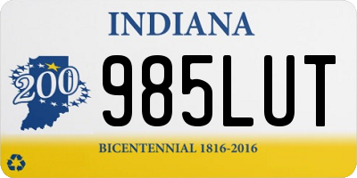 IN license plate 985LUT